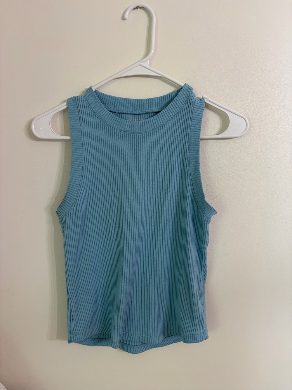 American Eagle Outfitters Ribbed Tank Top - Light Blue